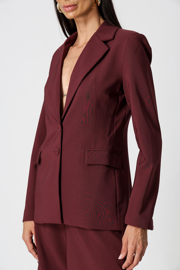Blazer Acinturado de Alfaiataria com Dois Botões