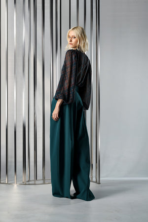 Blusa Chiffon Glass Estampada Com Faixa