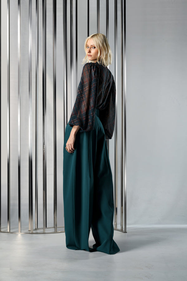 Blusa Chiffon Glass Estampada Com Faixa