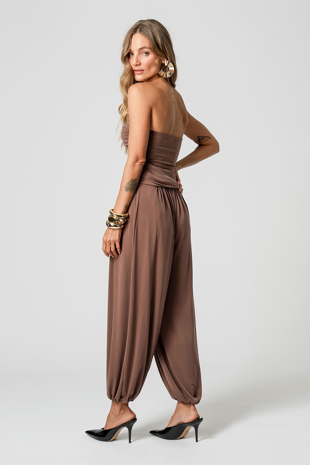 Blusa Sem Alça - MARROM