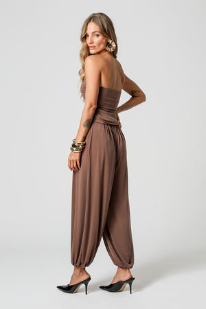 Blusa Sem Alça - MARROM