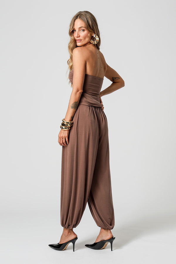 Blusa Sem Alça - MARROM