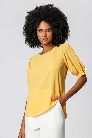 Blusa con mangas abullonadas - SOL