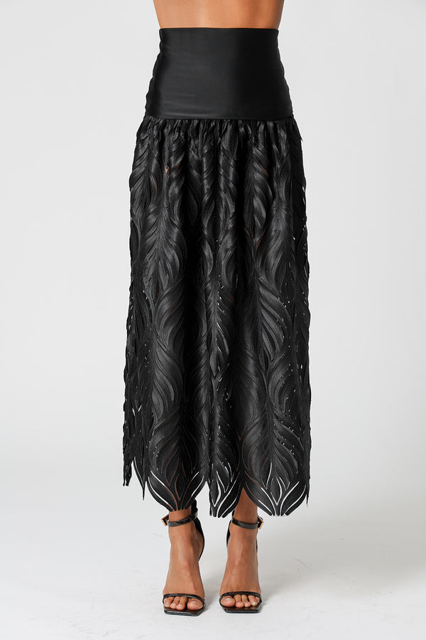 Vestido Strapless Tule Bordado Multiuso