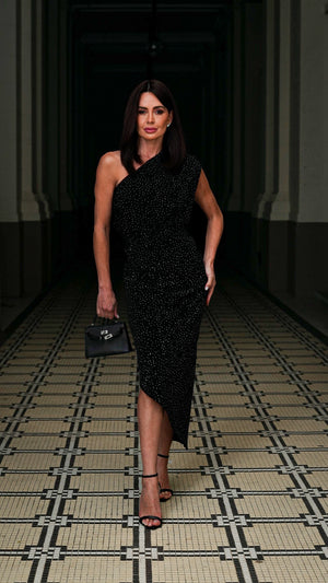 Saia Com Pedraria Assimétrica