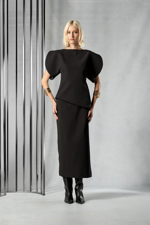 Blusa Alfaiataria Manga Balloon