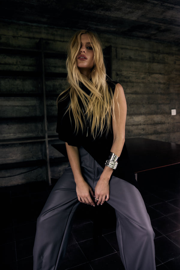 Blusa Assimétrica Com Franzido